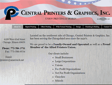 Tablet Screenshot of centralprinters.net